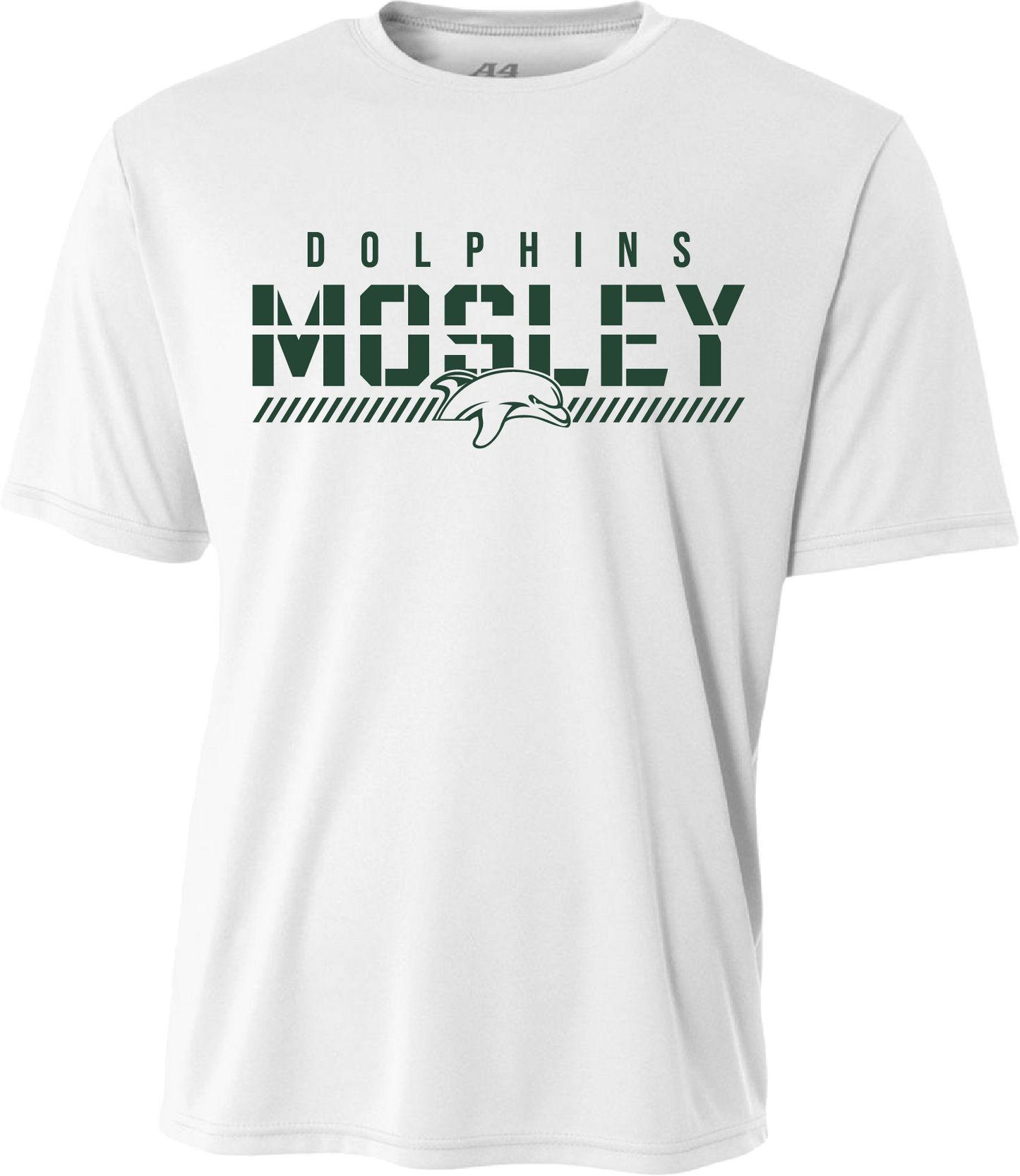 Adult Mosley Fade Dry Fit Tee – White