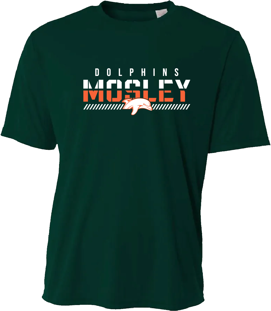 Adult Mosley Fade Dry Fit Tee – Dark Green