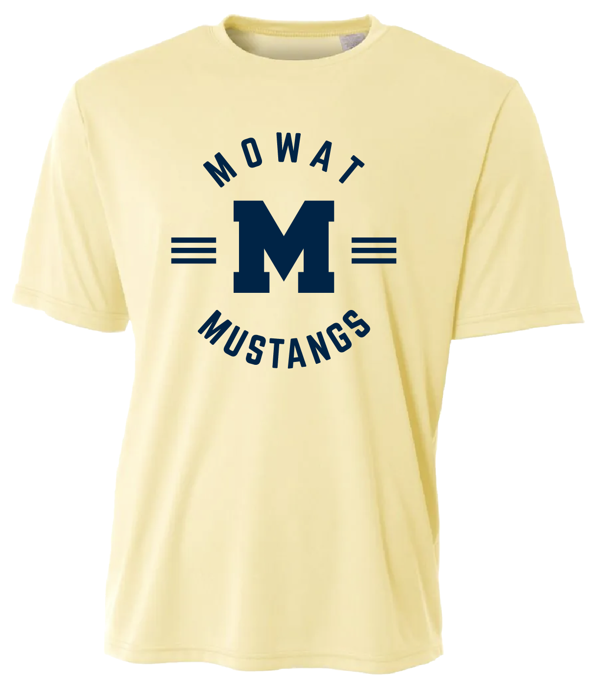 Adult Mowat Circle M Dry Fit Tee – Light Yellow