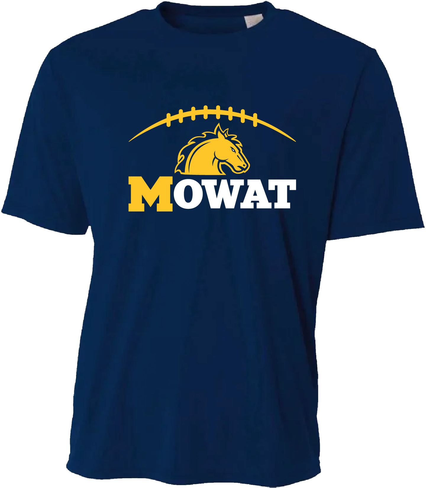 Youth Mowat Football Dry Fit Tee - Navy