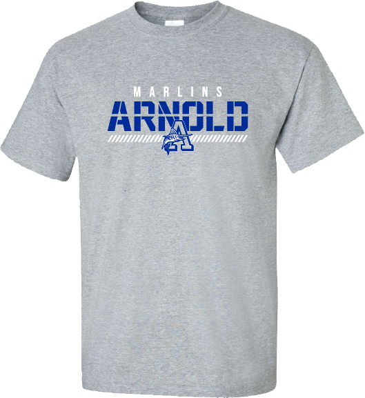 Adult Arnold Fade Cotton Tee – Sport Grey