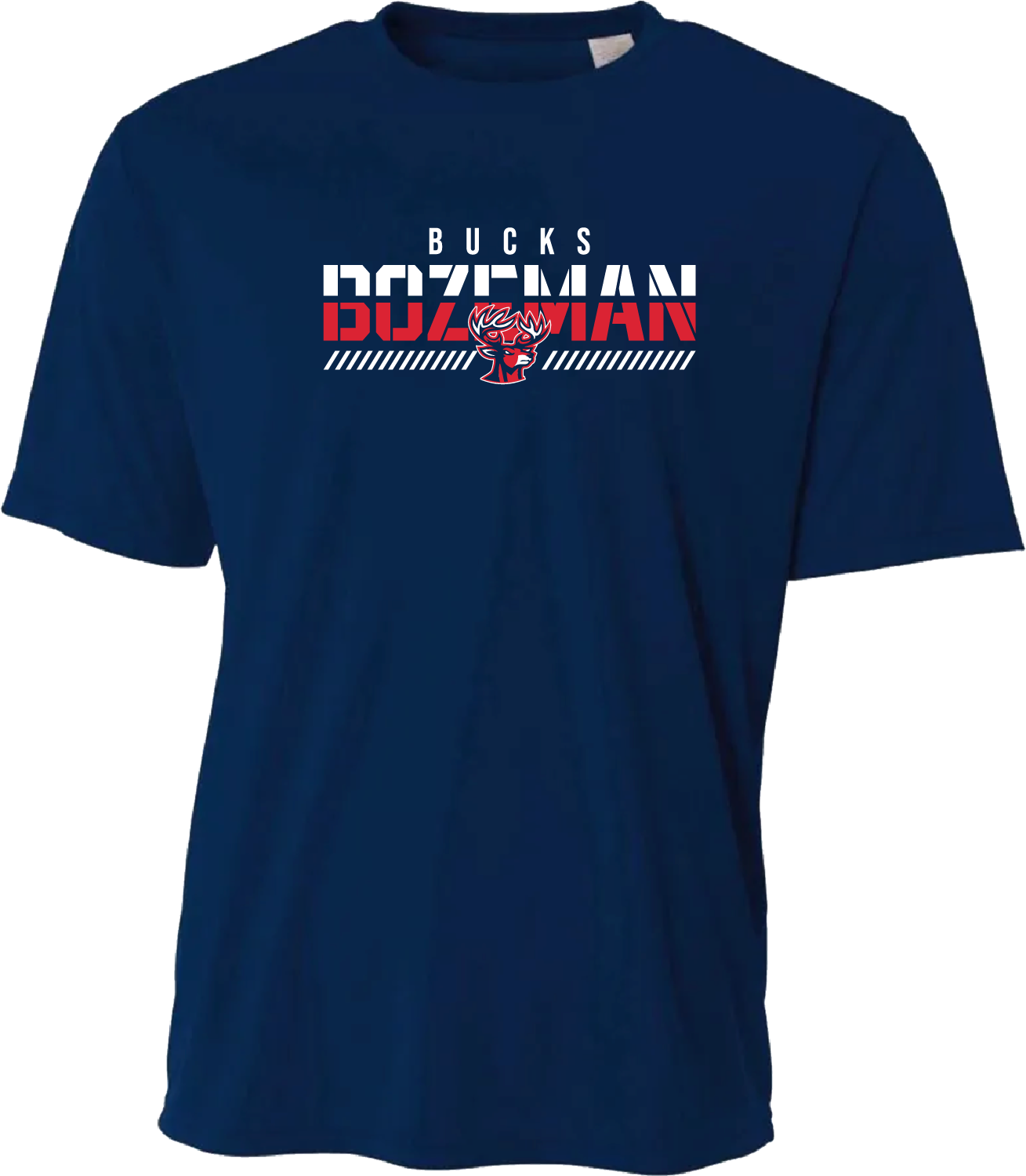 Adult Bozeman Fade Dry Fit Tee – Navy
