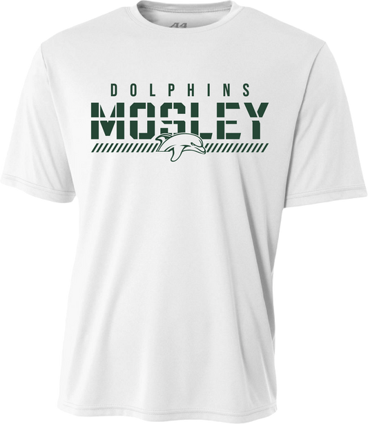 Adult Mosley Fade Dry Fit Tee – White