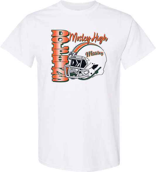 Adult Mosley Helmet Cotton Tee – White