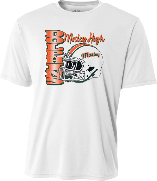 Adult Mosley Helmet Dry Fit Tee – White