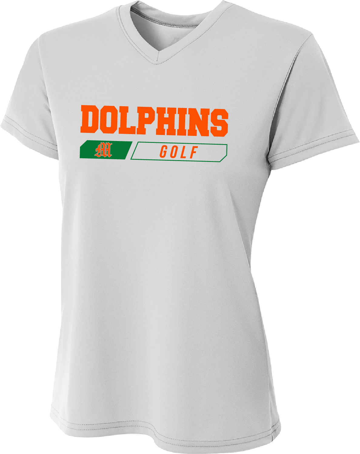 Women's Mosley Golf Dry Fit Vneck Tee – Silver