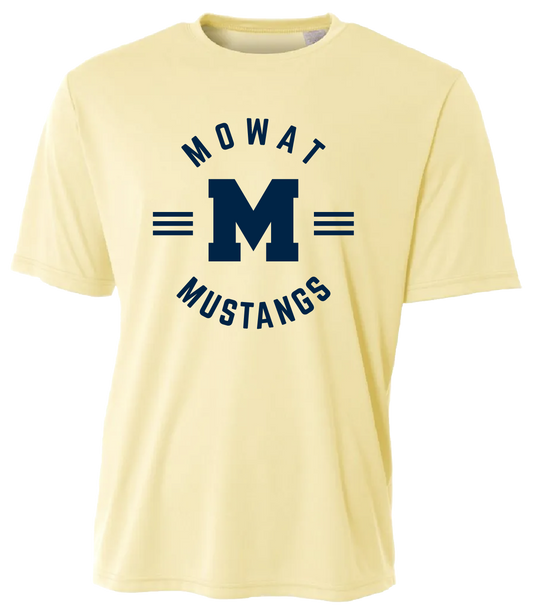 Adult Mowat Circle M Dry Fit Tee – Light Yellow