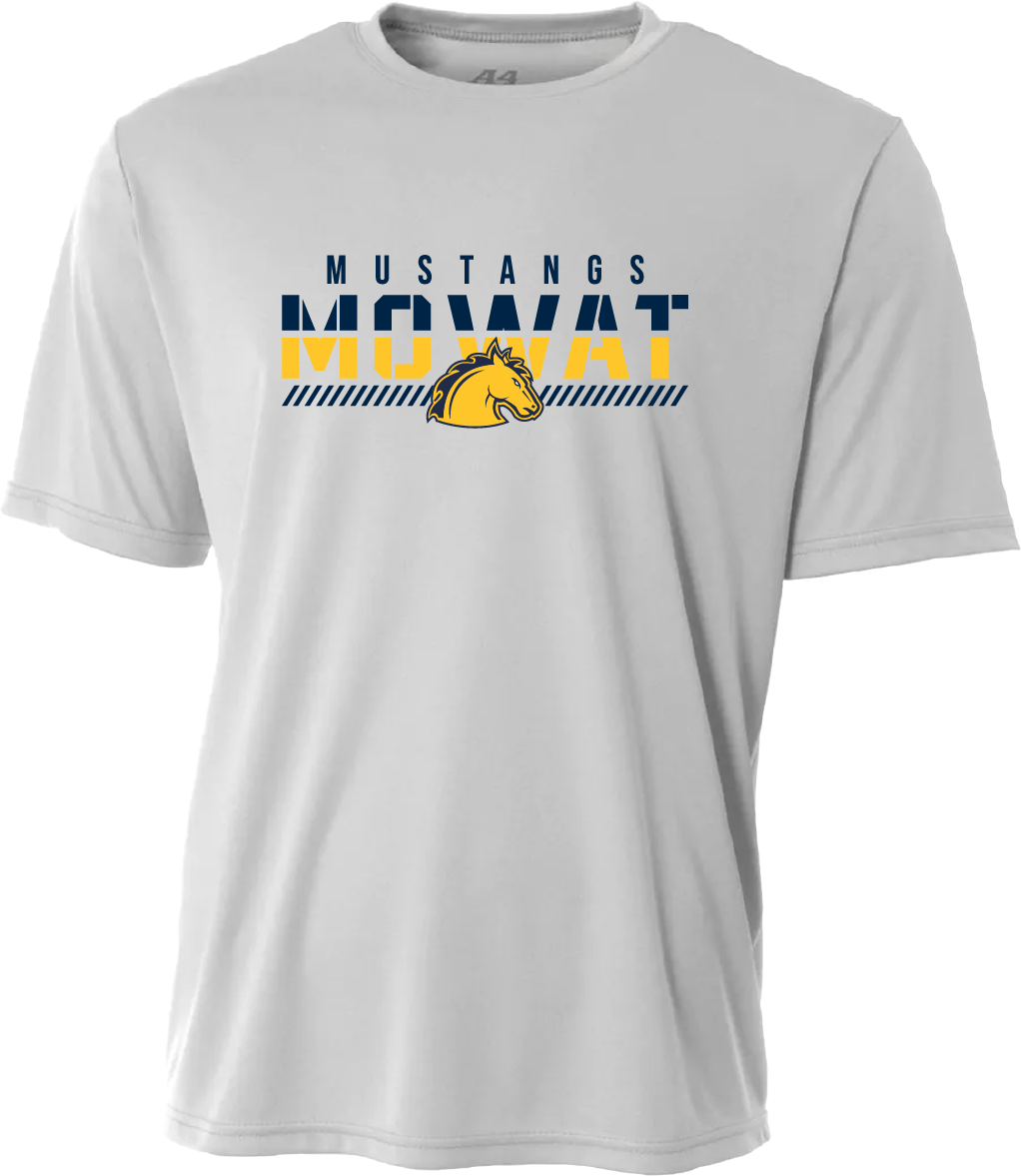 Adult Mowat Fade Dry Fit Tee - Silver