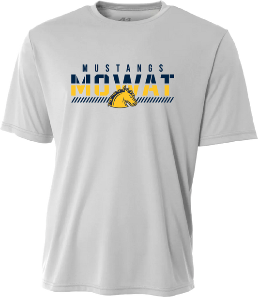Adult Mowat Fade Dry Fit Tee - Silver