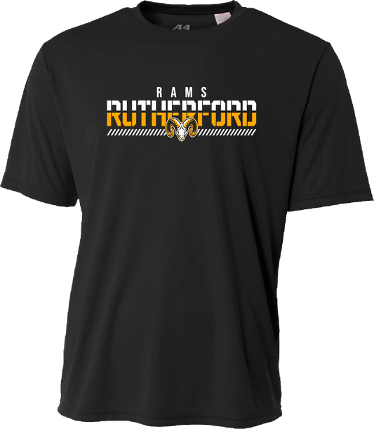 Adult Rutherford Fade Dry Fit Tee – Black